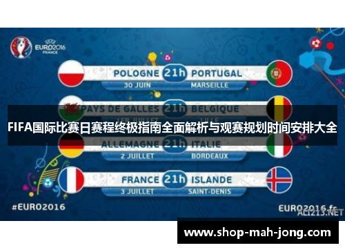 FIFA国际比赛日赛程终极指南全面解析与观赛规划时间安排大全
